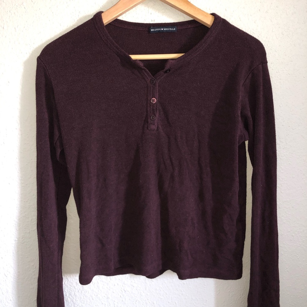 brandy melville maroon top